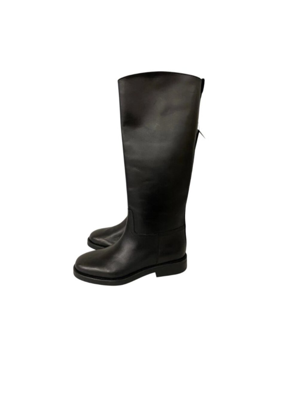 Massimo Dutti Womens Leather Riding Boots high EU 36 US 6 Black 1003/650 NWOB